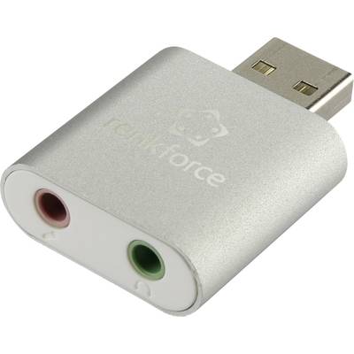 USB-s külső hangkártya, headset adapter, alumínium színű Renkforce 1406215