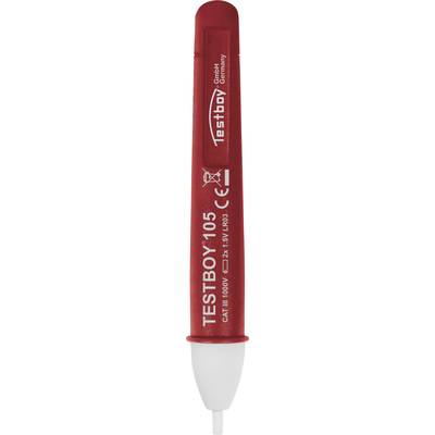 Testboy 105 piros feszültségvizsgáló a Testboy GmbH-tól. CE-jelöléssel ellátva, elektromos berendezések feszültségének méréséhez alkalmas.