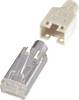 RJ45 dugó, árnyékolt, CAT5e, egyenes, 8P8C, bézs, renkforce H9540.1-10 10 db