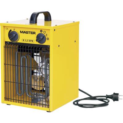 Elektromos fűtőventilátor, 1650/3300W, 50 m³, sárga/fekete, Master Klimatechnik B-3IT