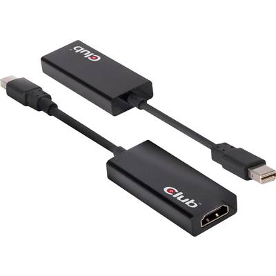 club3D CAC-1170 Kijelző csatlakozó / HDMI Átalakító [1x Mini DisplayPort dugó - 1x HDMI alj] Fekete  15.00 cm