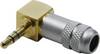 BKL Electronic 1103084 Jack csatlakozó, 3,5 mm Dugó, hajlított Pólusszám: 3 Sztereo Arany 1 db