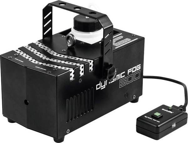 Eurolite DYNAMIC FOG 600 Ködgép Rögzítő pánttal, Vezetékes távirányítóval, Fényeffekttel