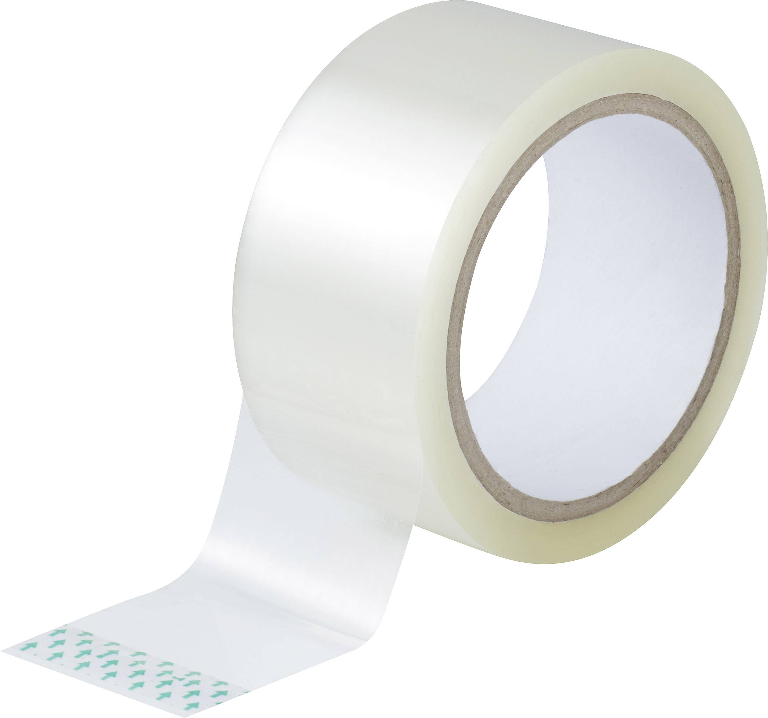 Csomagoló ragasztószalag, átlátszó, 50 m x 48 mm, akril, 1 tekercs, TOOLCRAFT