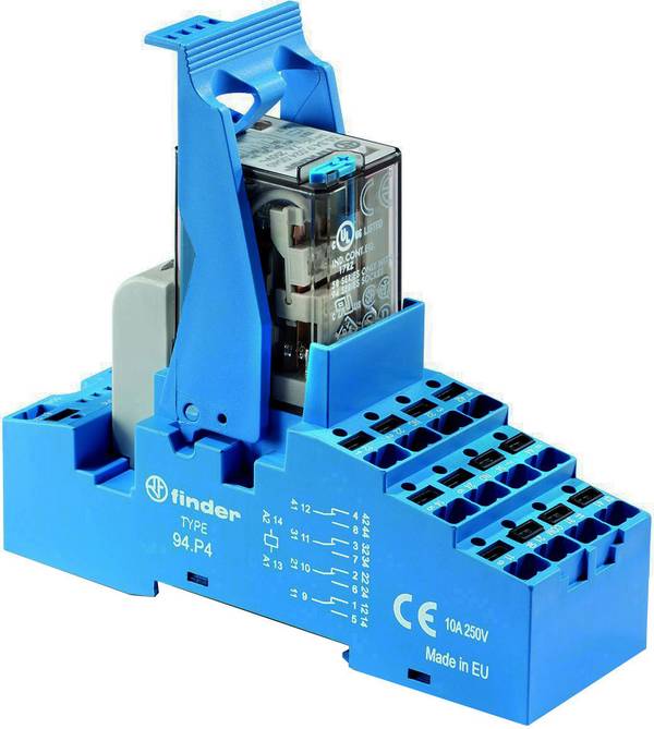 Finder 58.P4.9.012.5050 Relé modul Névleges feszültség: 12 V/DC Max. kapcsolási áram: 7 A 4 váltó Tray 1 db