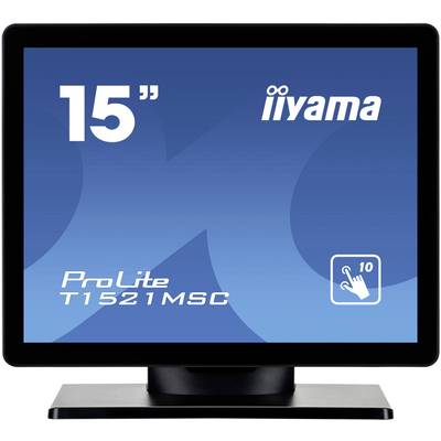 Iiyama T1521MSC-B1 Érintőképernyős monitor EEK: E (A - G)  38.1 cm (15 coll) 1024 x 768 pixel 4:3 8 ms VGA, USB TN LED
