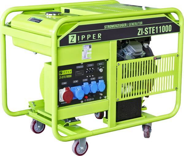 Zipper  ZI-STE11000  4 ütemű motor  Áramfejlesztő  12 kW  230 V, 400 V  185 kg  11000 W