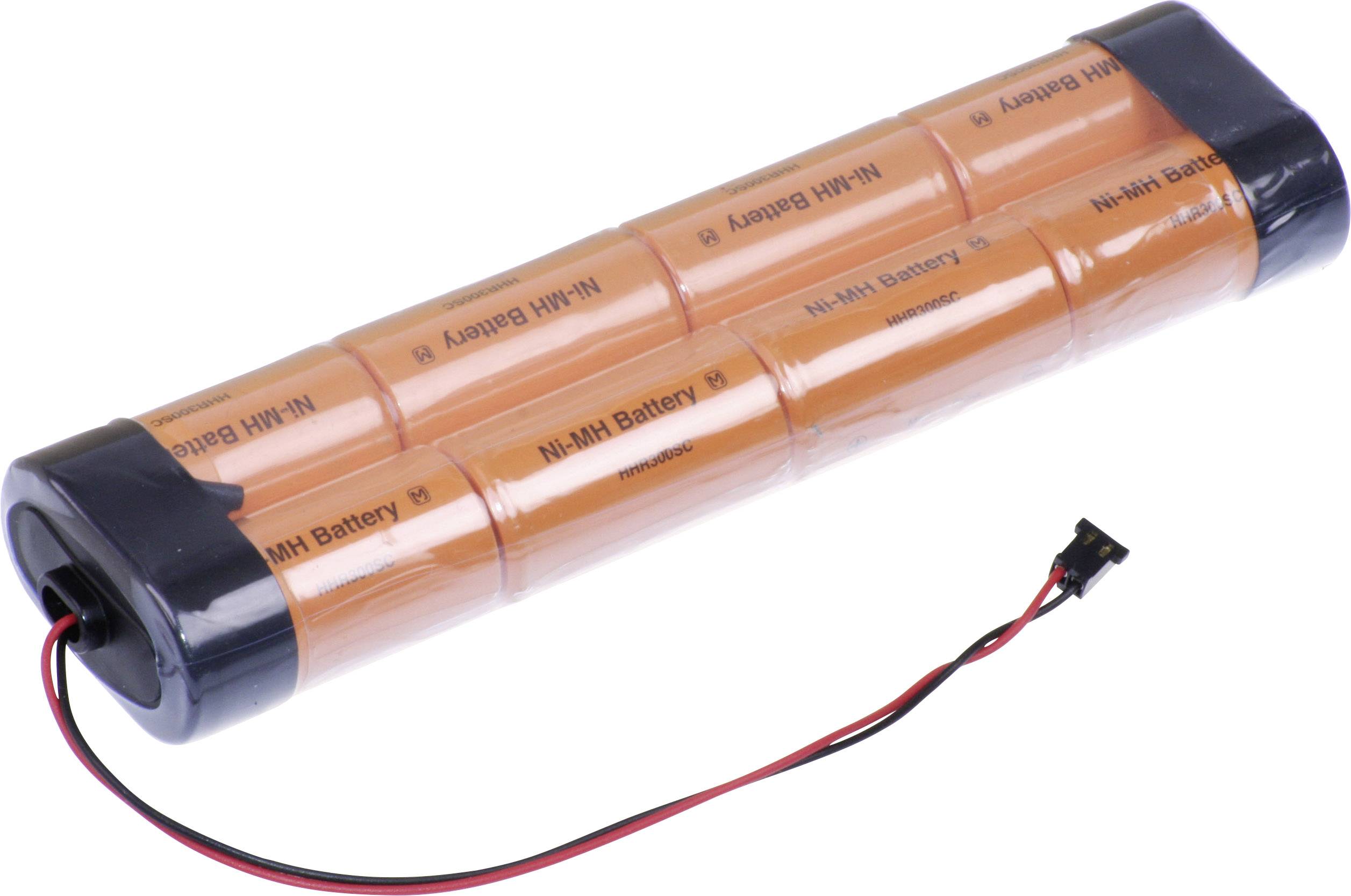 Panasonic Inline L2x4 Graupner Akkucsomag Cellaszám: 8 Elem- és akkuméret: Sub-C Kábel, Dugó NiMH 9.6 V 3000 mAh