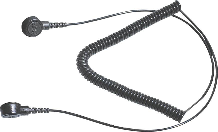 BERNSTEIN Tools for Electronics 9-342-2 ESD földelő kábel 2.40 m Nyomógomb, 3 mm, Nyomógomb, 10 mm