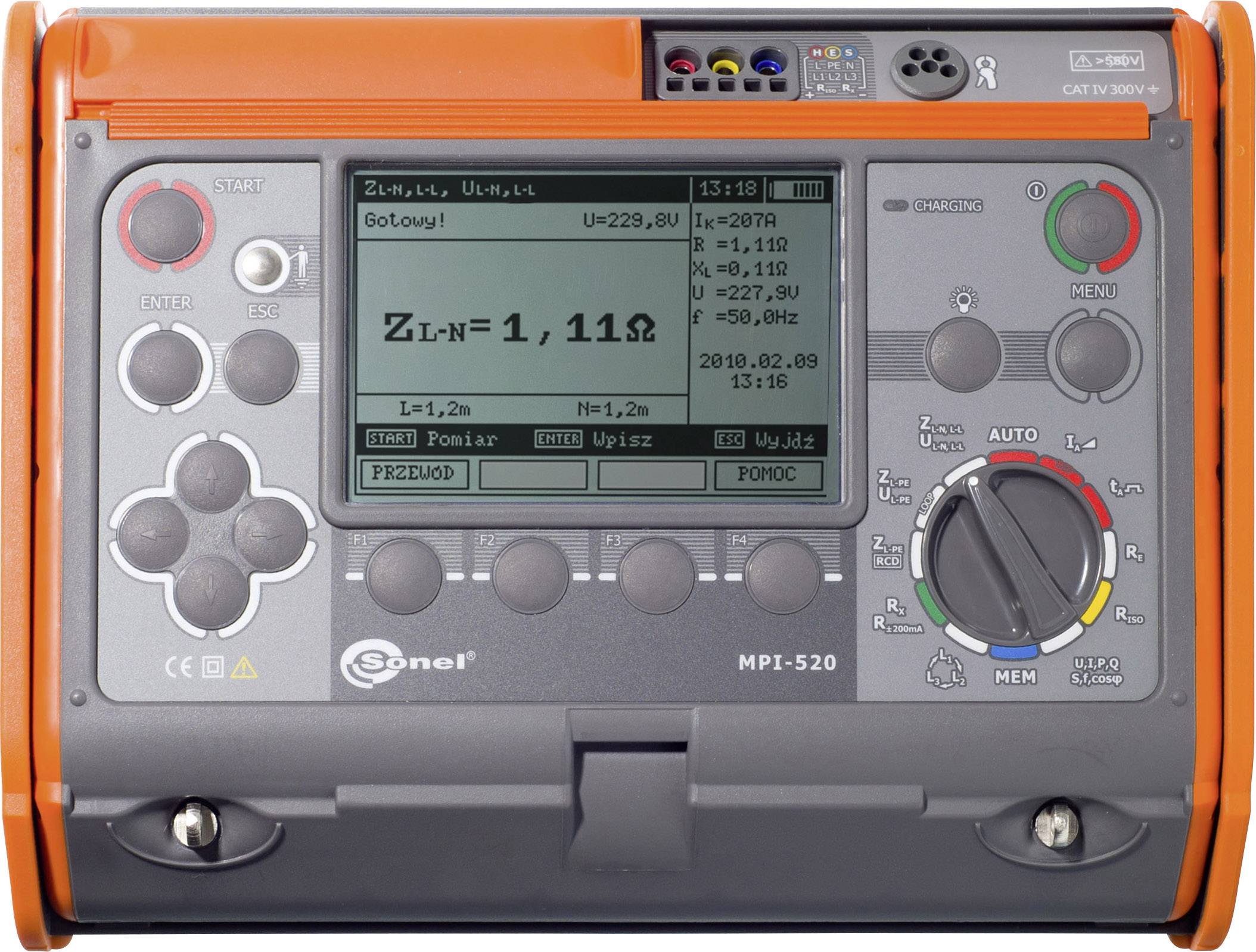 Sonel MPI-520 Telepítés teszter VDE szabvány 0100