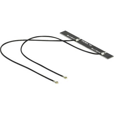 Egy WLAN-antennakábel két leágazó koaxiális kábellel és csatlakozóval. Alkalmas a jelek erősítésére elektronikai eszközökben.