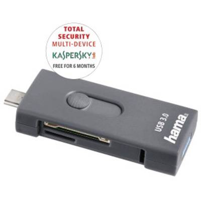 USB-C kártyaolvasó, okostelefon, tablet adatolvasó Hama 124145