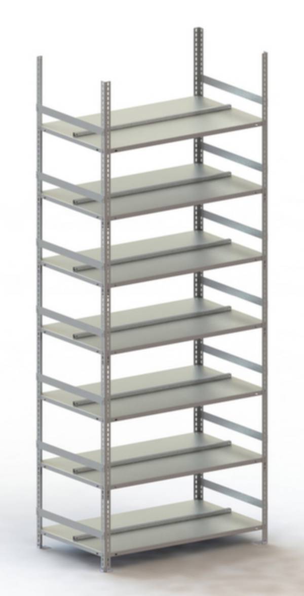 META Regalbau 59578 Aktapolc alapmodul (Sz x Ma x Mé) 1004 x 2200 x 604 mm Acél Porbevonatos Élénk szürke  Fém padló