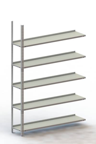 META Regalbau 74719 Aktapolc ráépíthető modul (Sz x Ma x Mé) 1252 x 1850 x 300 mm Acél Porbevonatos Élénk szürke Fém padló