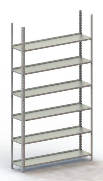 META Regalbau 74712 Aktapolc alapmodul (Sz x Ma x Mé) 1254 x 1850 x 300 mm Acél Porbevonatos Élénk szürke Fém padló