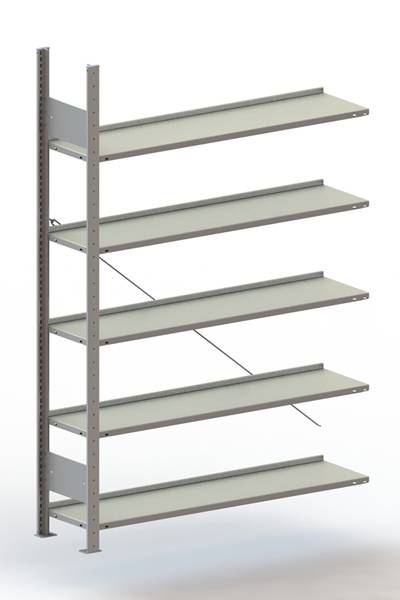 META Regalbau 178001 Aktapolc ráépíthető modul (Sz x Ma x Mé) 1256 x 1850 x 336 mm Acél Cinkezett Ónozott Fém padló