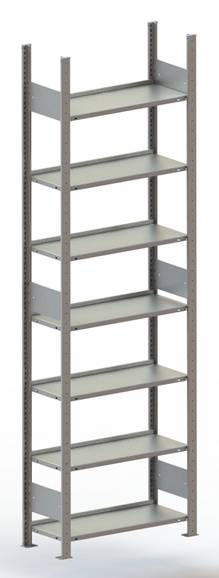 META Regalbau 76904 Aktapolc alapmodul (Sz x Ma x Mé) 806 x 2200 x 336 mm Acél Porbevonatos Élénk szürke Fém padló
