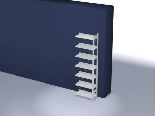 Orion Regalsysteme HKA23307EX Aktapolc ráépíthető modul (Sz x Ma x Mé) 760 x 2350 x 335 mm Acél Műanyag bevonatú Élénk szürke Fém padló