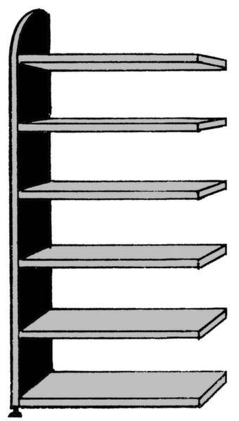 Kerkmann 9821 Aktapolc ráépíthető modul (Sz x Ma x Mé) 1020 x 2250 x 325 mm Acél, Fa Lakkozott, Porbevonatos Élénk szürke Fém padló