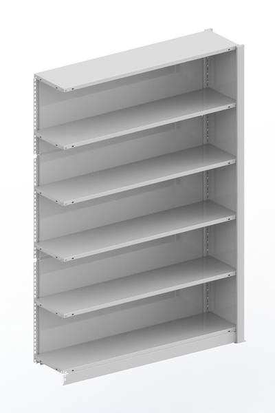 META Regalbau 77671 Aktapolc ráépíthető modul (Sz x Ma x Mé) 1256 x 1850 x 335 mm Acél Porbevonatos Élénk szürke Fém padló