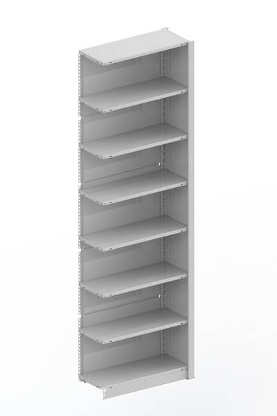 META Regalbau 77665 Aktapolc ráépíthető modul (Sz x Ma x Mé) 756 x 2550 x 335 mm Acél Porbevonatos Élénk szürke Fém padló