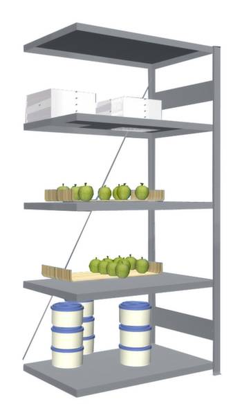 Orion Regalsysteme HVA20610XM Polc ráépíthető modul 200 kg (Sz x Ma x Mé) 1.01 x 2 x 63.5 m Nemesacél Nemesacél Fém padló