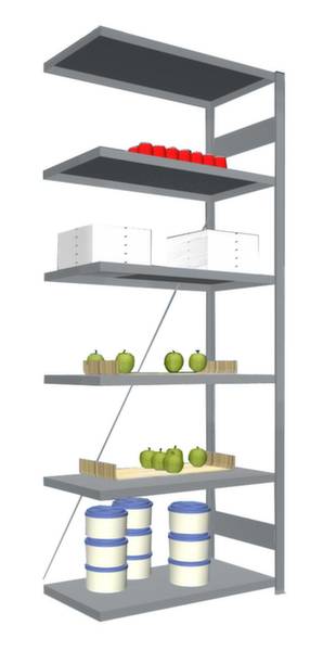 Orion Regalsysteme HVA25510XM Polc ráépíthető modul 200 kg (Sz x Ma x Mé) 1.01 x 2.5 x 53.5 m Nemesacél Nemesacél Fém padló