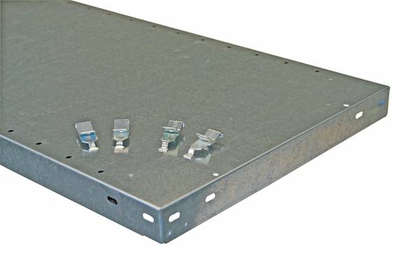 META Regalbau 67958 Polc (Sz x Mé) 1300 mm x 600 mm Acél Porbevonatos Élénk szürke Fém padló 1 db