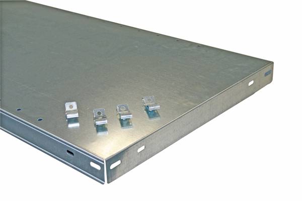 META Regalbau 67883 Polc (Sz x Mé) 1000 mm x 400 mm Acél Porbevonatos Élénk szürke Fém padló 1 db