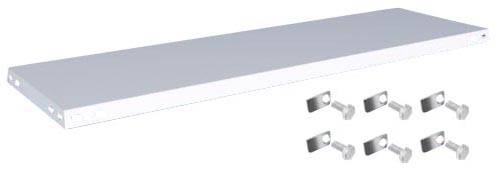 Orion Regalsysteme K13040L/051 Polc (Sz x Mé) 1300 mm x 400 mm Acél Műanyag bevonatú Élénk szürke Fém padló 1 db