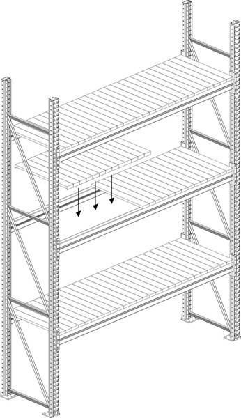 META Regalbau 57908 Polc (Sz x Mé) 2700 mm x 1100 mm Acél Cinkezett Ónozott Acél panel 1 db