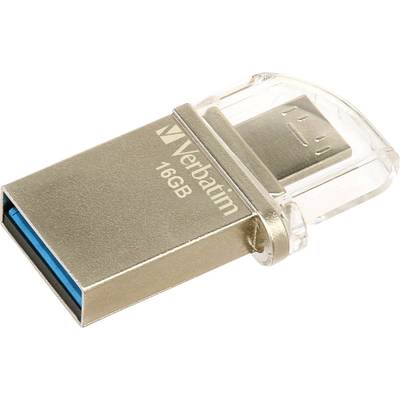 USB-s okostelefon/tablet kiegészítő adathordozó Verbatim OTG Micro Drive 16 GB USB 3.0, Mikro USB 2.0