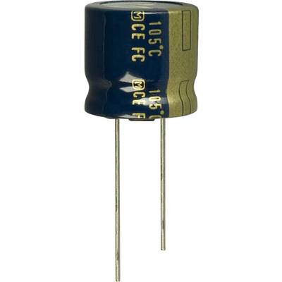 Elektrolit kondenzátor, radiális, álló, RM 7,5 mm 820 µF 35 V 20 % Ø 18 mm Panasonic EEU-FC1V821