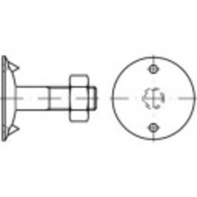 TOOLCRAFT 147104 Tányércsavarok M8 50 mm Külső hatlap DIN 15237 Acél 100 db