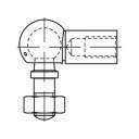 TOOLCRAFT Gömbcsuklók DIN 71802 10 mm Acél, galvanikusan horganyozott 10 db