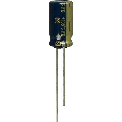 Elektrolit kondenzátor, radiális, álló, RM 3,5 mm 100 µF 63 V 20 % Ø 8 mm Panasonic EEU-FC1J101L