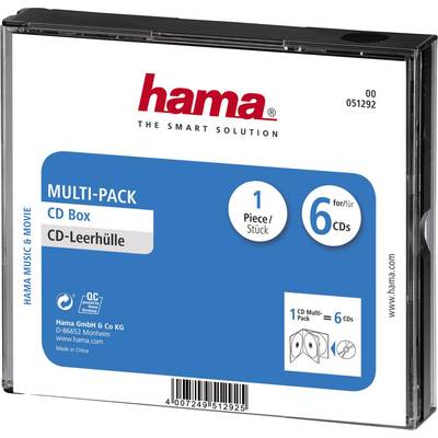 Hama CD tok 00051292 6 CD/DVD/Blu-ray Fekete Polisztirol 1 db
