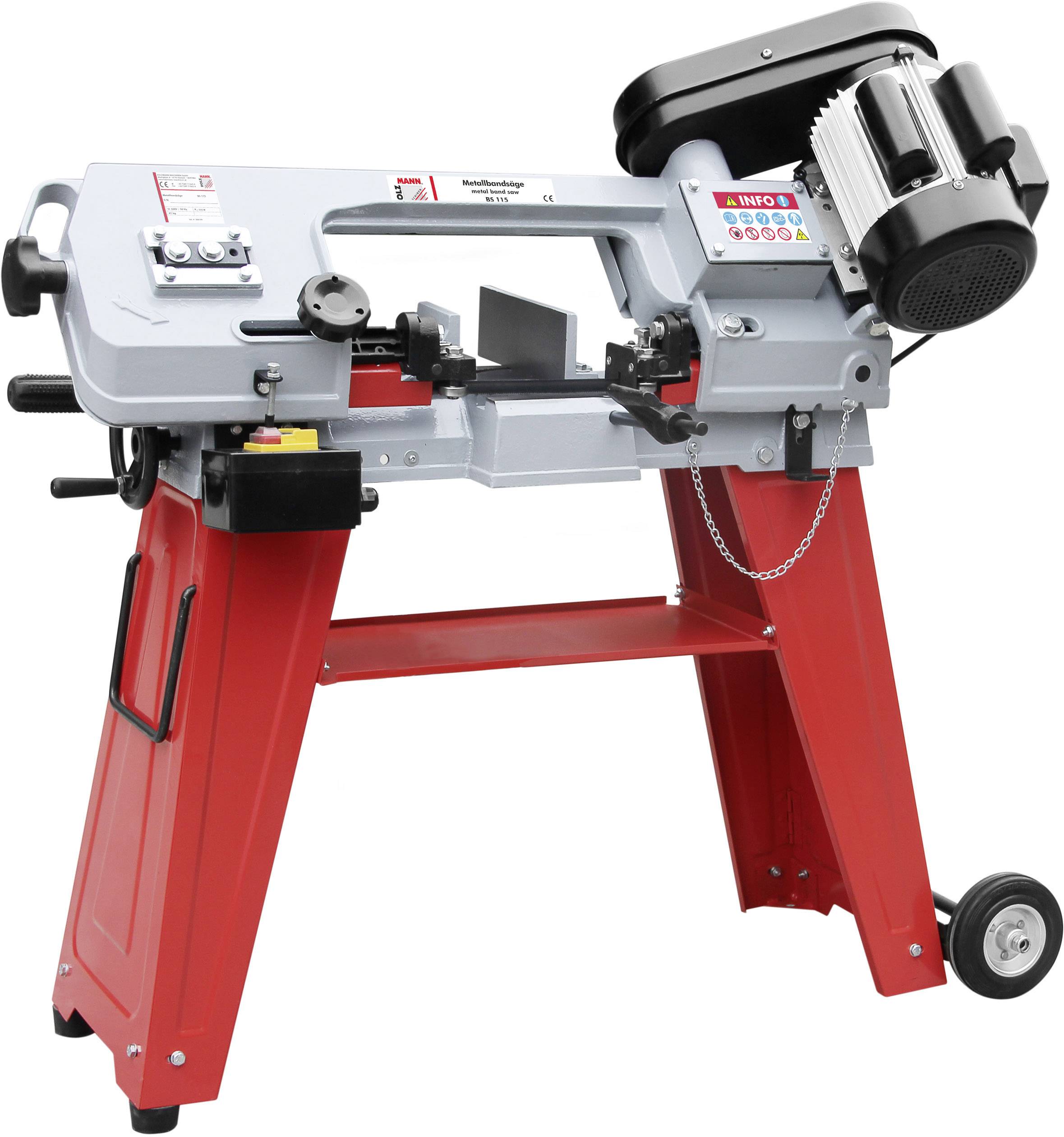 Holzmann Maschinen Fém szalagos fűrész BS115 400 V 550 W Fűrészlap hossz 1638 mm