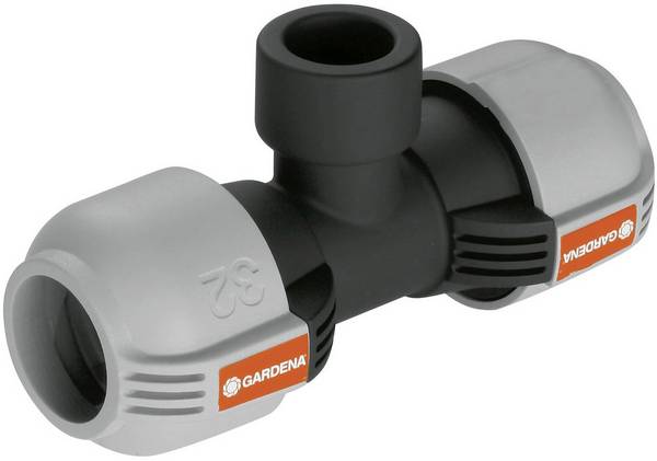 Gardena 32 mm-es 3/4"-os belső menetes T-elem öntözővezeték elágaztató, esőztetőkhöz Sprinklersystem rendszerhez (2791)