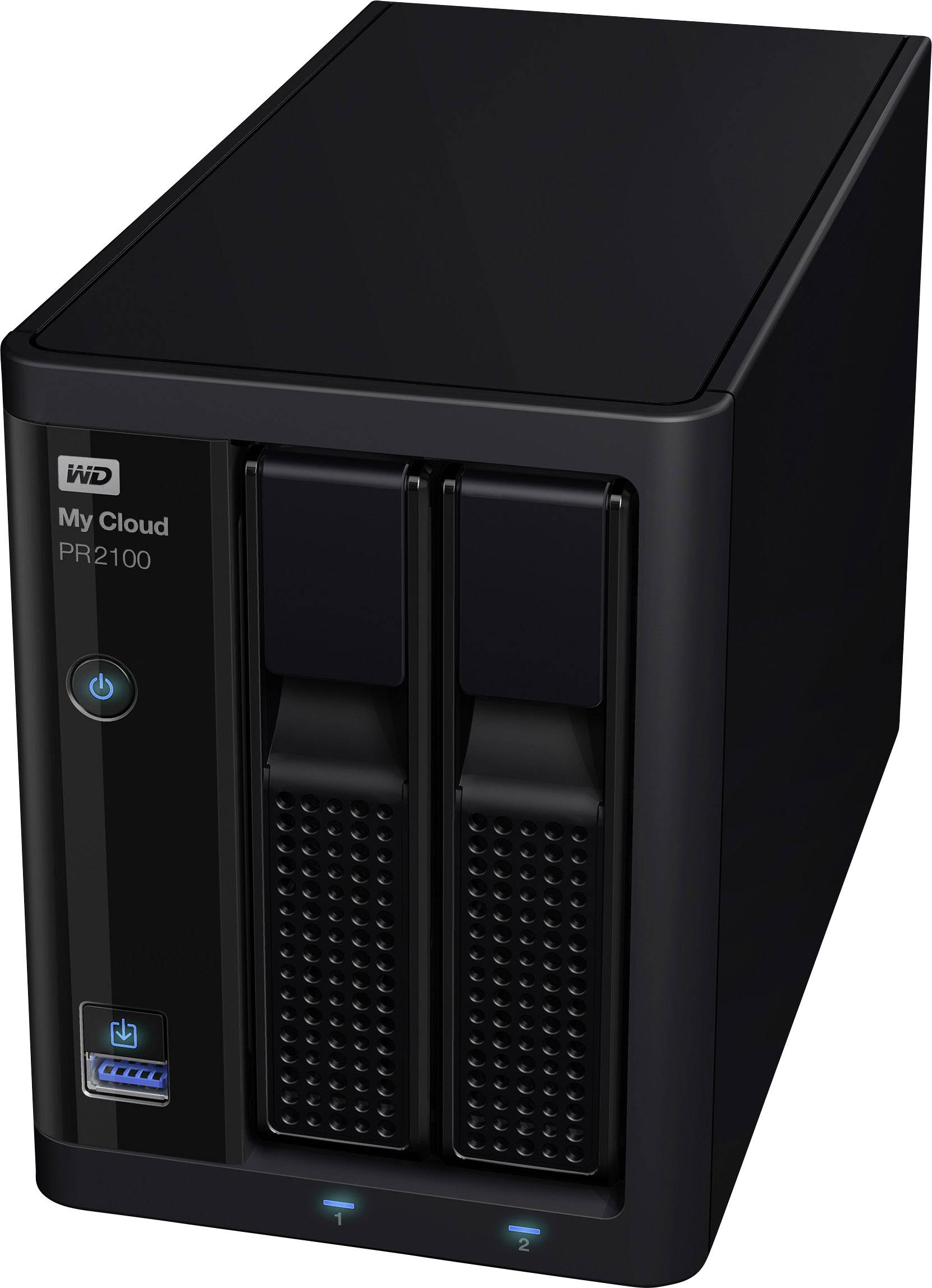 WD My Cloud™ Pro PR2100 NAS szerver 12 TB 2 rekesz Business Cloud WDBBCL0120JBK-EESN-2