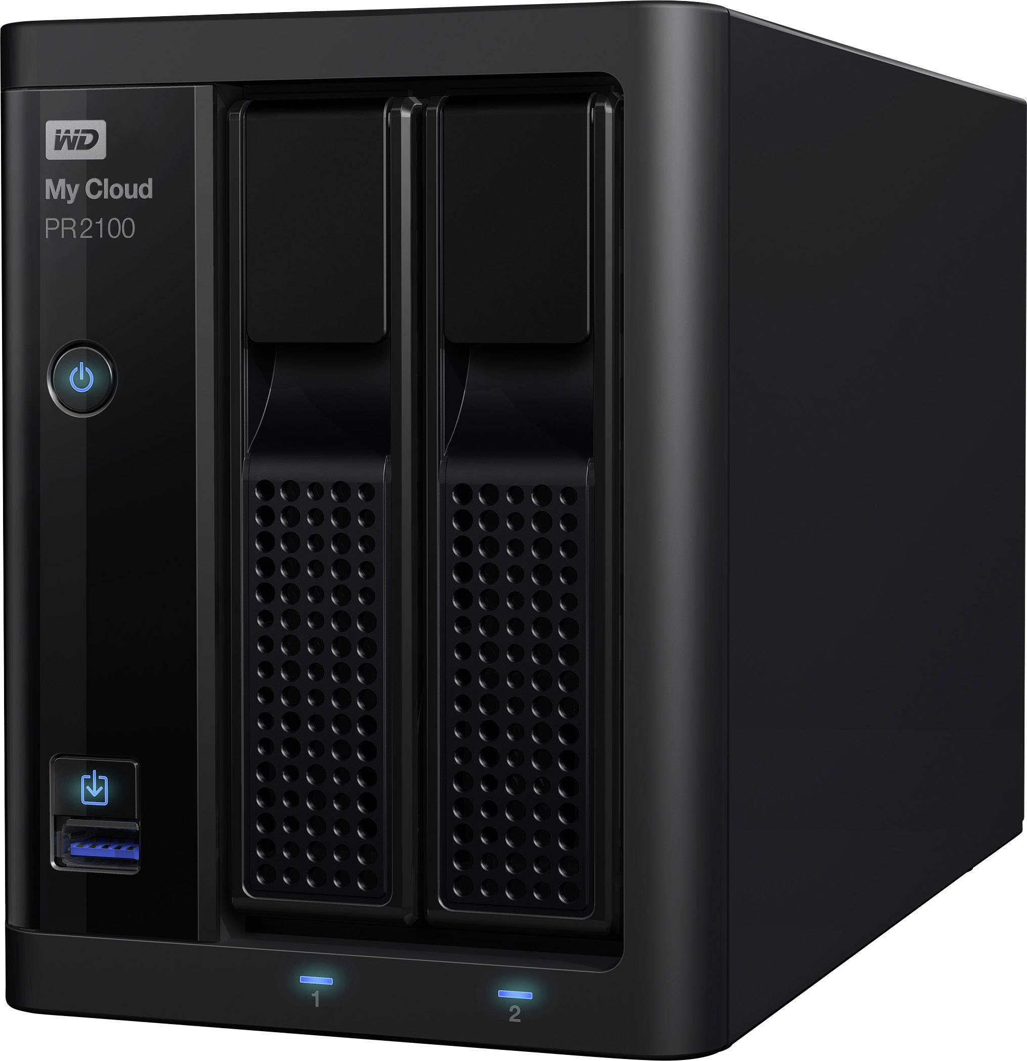 WD My Cloud™ Pro PR2100 NAS szerver 12 TB 2 rekesz Business Cloud WDBBCL0120JBK-EESN-0