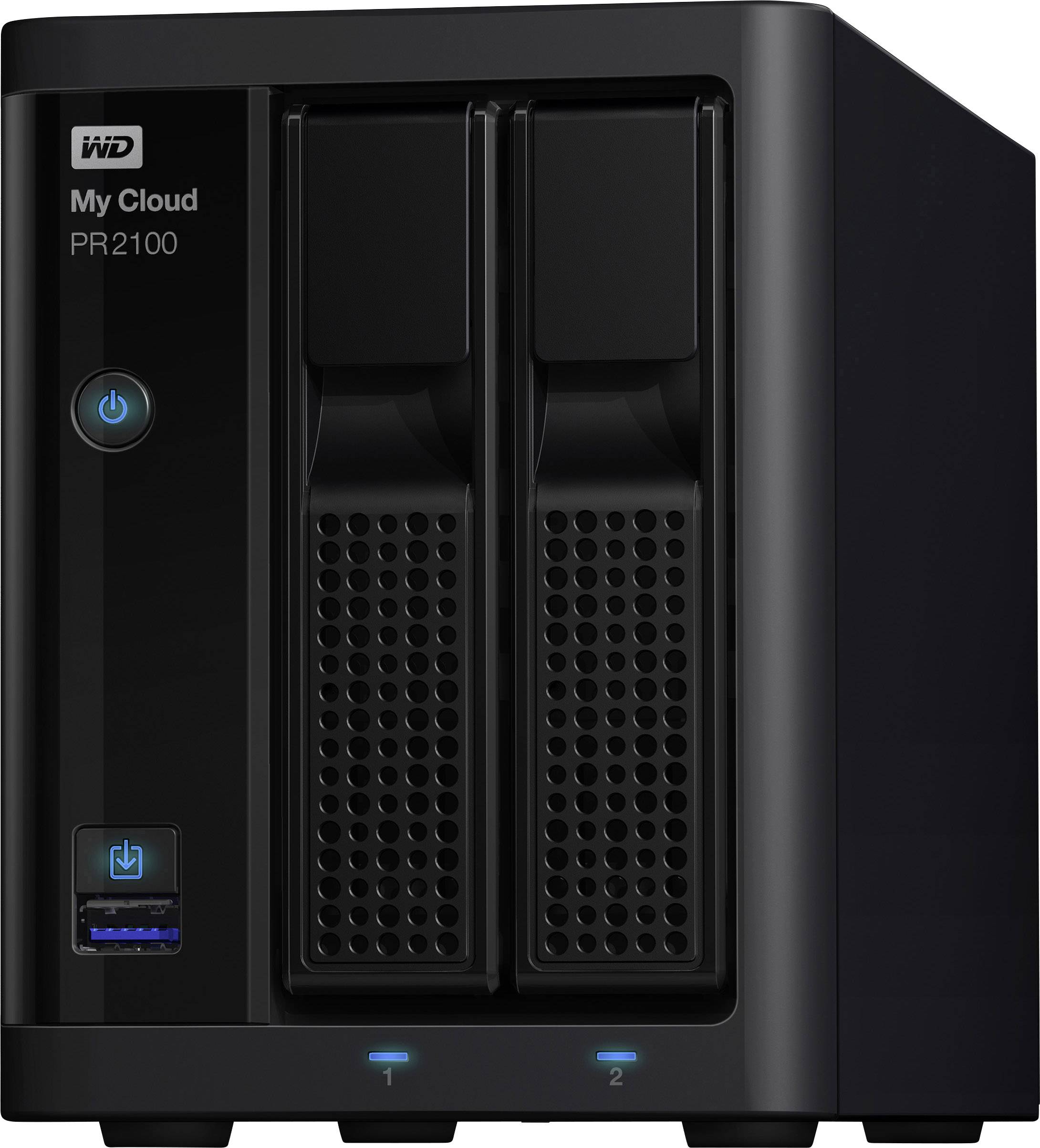 WD My Cloud™ Pro PR2100 NAS szerver 12 TB 2 rekesz Business Cloud WDBBCL0120JBK-EESN-3