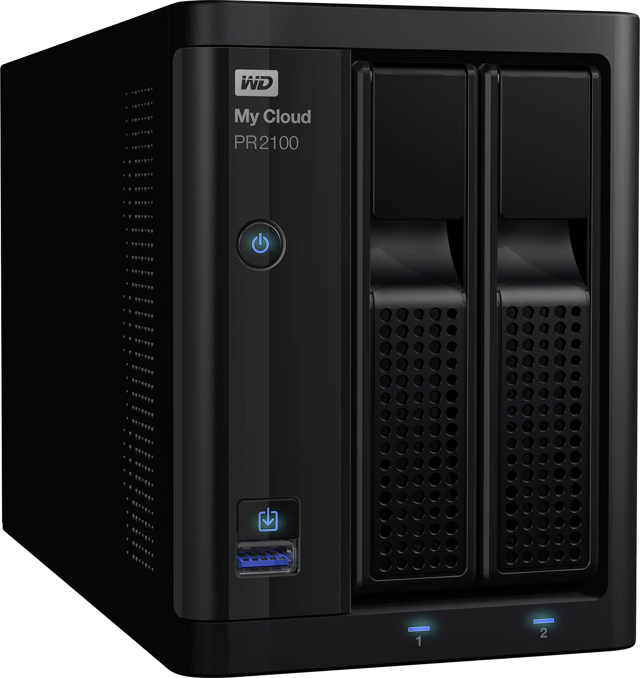 WD My Cloud™ Pro PR2100 NAS szerver 12 TB 2 rekesz Business Cloud WDBBCL0120JBK-EESN-4