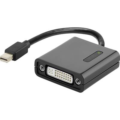 DisplayPort - DVI átalakító adapter, 1x mini DisplayPort dugó - 1x DVI aljzat 24+5 pól., aranyozott, fekete, Renkforce