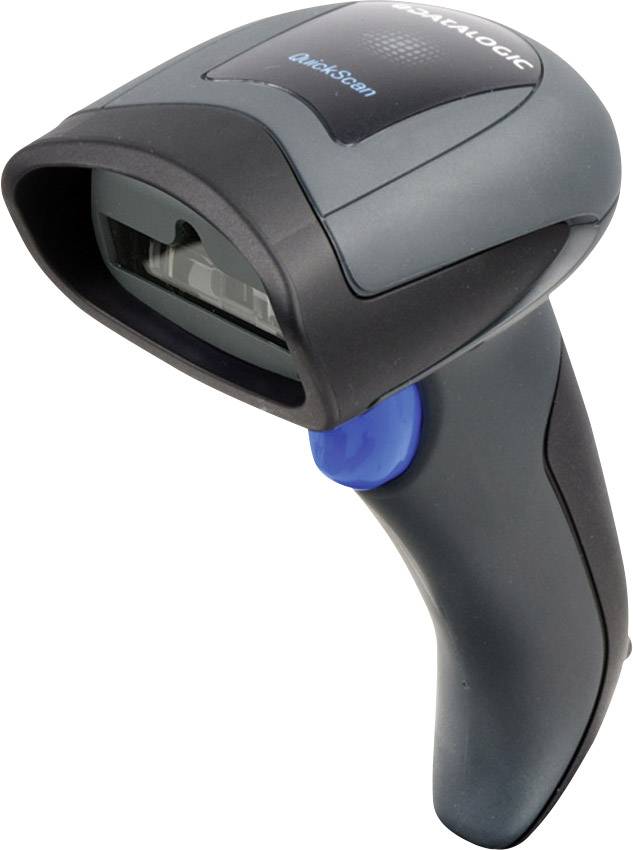 Datalogic QuickScan QD2131 Vonalkód olvasó Vezetékes 1D Imager Fekete Kézi szkenner állvánnyal USB