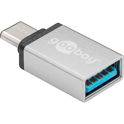 USB C - USB 3.0 átalakító adapter [1x USB-C dugó - 1x USB 3.0 A aljzat] ezüst színű Goobay 56620