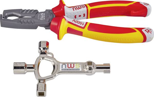 Többfunkciós VDE blankoló fogó szekrénykulccsal 5 - 16 mm² 8 - 13 mm, NWS 748 MultiCutter