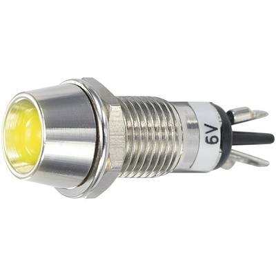 LED-es jelzőlámpa 6 V/DC, Ø 5 mm, sárga, SCI R9-115L