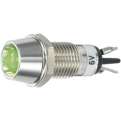 LED-es jelzőlámpa 5 mm R9-115L zöld 6 VDC TC