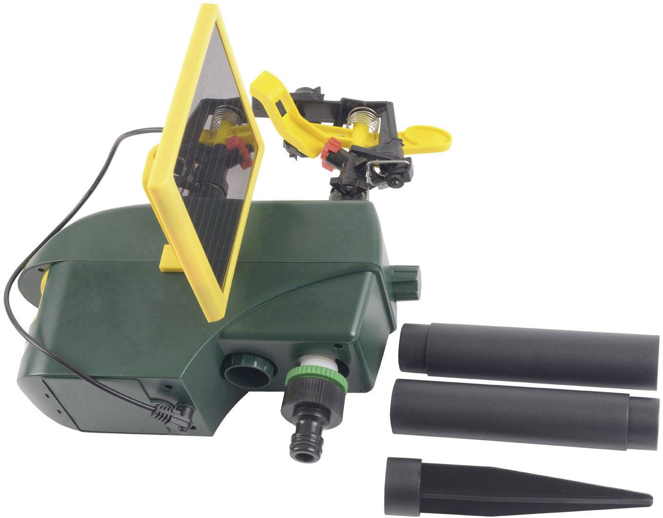 Napelemes, mozgásérzékelős vízsugaras kutya-, macska-, madár- és egyéb állatriasztó, Gardigo-9